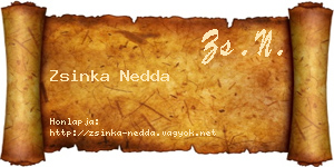 Zsinka Nedda névjegykártya